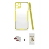 MARSİLYAN™- iPhone 11 Pro Max Kılıf Atlas Asil Serisi - Siyah Mat Seramik Nano Ekran Koruyucu + Pers Alüminyum Kamera Lens - KI