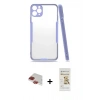 MARSİLYAN™- iPhone 11 Pro Max Kılıf Atlas Asil Serisi - Siyah Mat Seramik Nano Ekran Koruyucu + Pers Alüminyum Kamera Lens - KI