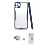 MARSİLYAN™- iPhone 11 Pro Max Kılıf Atlas Asil Serisi - Siyah Mat Seramik Nano Ekran Koruyucu + Pers Alüminyum Kamera Lens - KI