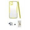 MARSİLYAN™- iPhone 11 Pro Max Kılıf Atlas Asil Serisi - Siyah Mat Seramik Nano Ekran Koruyucu + Pers Alüminyum Kamera Lens - LT