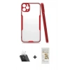 MARSİLYAN™- iPhone 11 Pro Max Kılıf Atlas Asil Serisi - Siyah Mat Seramik Nano Ekran Koruyucu + Kamera Lens Koruma Cam - SF
