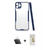 MARSİLYAN™- iPhone 11 Pro Max Kılıf Atlas Asil Serisi - Siyah Mat Seramik Nano Ekran Koruyucu + Kamera Lens Koruma Cam - SF
