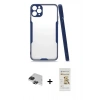 MARSİLYAN™- iPhone 11 Pro Max Kılıf Atlas Asil Serisi - Siyah Mat Seramik Nano Ekran Koruyucu + Pers Alüminyum Kamera Lens - SH