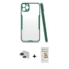 MARSİLYAN™- iPhone 11 Pro Max Kılıf Atlas Asil Serisi - Siyah Mat Seramik Nano Ekran Koruyucu + Pers Alüminyum Kamera Lens - SH