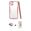 MARSİLYAN™- iPhone 11 Pro Max Kılıf Atlas Asil Serisi - Siyah Mat Seramik Nano Ekran Koruyucu + Pers Alüminyum Kamera Lens - SH