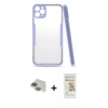 MARSİLYAN™- iPhone 11 Pro Max Kılıf Atlas Asil Serisi - Siyah Mat Seramik Nano Ekran Koruyucu + Pers Alüminyum Kamera Lens - YL