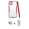 MARSİLYAN™- iPhone 11 Pro Max Kılıf Atlas Asil Serisi - Siyah Mat Seramik Nano Ekran Koruyucu + Pers Alüminyum Kamera Lens - YL