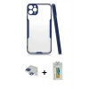 MARSİLYAN™- iPhone 11 Pro Max Kılıf Atlas Asil Serisi - Siyah Polymer Nano Ekran Koruyucu + Pers Alüminyum Kamera Lens - LT