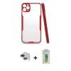 MARSİLYAN™- iPhone 11 Pro Max Kılıf Atlas Asil Serisi - Siyah Polymer Nano Ekran Koruyucu + Siyah Pers Alüminyum Kamera Lens