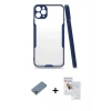 MARSİLYAN™- iPhone 11 Pro Max Kılıf Atlas Asil Serisi - Siyah Seramik Nano Ekran Koruyucu + Metal Kamera Lens Koruma Cam - AKYL