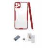 MARSİLYAN™- iPhone 11 Pro Max Kılıf Atlas Asil Serisi - Siyah Seramik Nano Ekran Koruyucu + Shine Kamera Lens Koruma Cam - GD