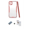 MARSİLYAN™- iPhone 11 Pro Max Kılıf Atlas Asil Serisi - Siyah Seramik Nano Ekran Koruyucu + Shine Kamera Lens Koruma Cam - GS