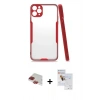 MARSİLYAN™- iPhone 11 Pro Max Kılıf Atlas Asil Serisi - Siyah Seramik Nano Ekran Koruyucu + Pers Alüminyum Kamera Lens - KI