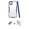 MARSİLYAN™- iPhone 11 Pro Max Kılıf Atlas Asil Serisi - Siyah Seramik Nano Ekran Koruyucu + Metal Kamera Lens Koruma Cam - MR