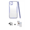 MARSİLYAN™- iPhone 11 Pro Max Kılıf Atlas Asil Serisi - Siyah Seramik Nano Ekran Koruyucu + Pers Alüminyum Kamera Lens - SH