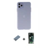 MARSİLYAN™- iPhone 11 Pro Max Kılıf Atlas Minimal Prime - Şeffaf 360 Full Body Arka Koruyucu + Shine Kamera Lens Koruma Cam - GS