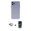 MARSİLYAN™- iPhone 11 Pro Max Kılıf Atlas Minimal Prime - Şeffaf 360 Full Body Arka Koruyucu + Pers Alüminyum Kamera Lens - KI