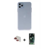 MARSİLYAN™- iPhone 11 Pro Max Kılıf Atlas Minimal Prime - Şeffaf 360 Full Body Arka Koruyucu + Pers Alüminyum Kamera Lens - KI