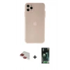 MARSİLYAN™- iPhone 11 Pro Max Kılıf Atlas Minimal Prime - Şeffaf 360 Full Body Arka Koruyucu + Pers Alüminyum Kamera Lens - KI
