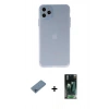 MARSİLYAN™- iPhone 11 Pro Max Kılıf Atlas Minimal Prime - Şeffaf 360 Full Body Arka Koruyucu + Mavi Shine Kamera Lens Koruma Cam