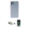 MARSİLYAN™- iPhone 11 Pro Max Kılıf Atlas Minimal Prime - Şeffaf 360 Full Body Arka Koruyucu + Rainbow Kamera Lens Koruma Cam - YL