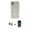 MARSİLYAN™- iPhone 11 Pro Max Kılıf Atlas Minimal Prime - Şeffaf 360 Full Body Arka Koruyucu + Rainbow Kamera Lens Koruma Cam - YL