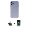 MARSİLYAN™- iPhone 11 Pro Max Kılıf Atlas Minimal Prime - Şeffaf 360 Full Body Arka Koruyucu + Kamera Lens Koruma Cam - SF