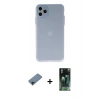 MARSİLYAN™- iPhone 11 Pro Max Kılıf Atlas Minimal Prime - Şeffaf 360 Full Body Arka Koruyucu + Shine Kamera Lens Koruma Cam - SH