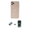 MARSİLYAN™- iPhone 11 Pro Max Kılıf Atlas Minimal Prime - Şeffaf 360 Full Body Arka Koruyucu + Shine Kamera Lens Koruma Cam - SH