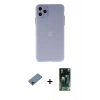 MARSİLYAN™- iPhone 11 Pro Max Kılıf Atlas Minimal Prime - Şeffaf 360 Full Body Arka Koruyucu + Shine Kamera Lens Koruma Cam - GD