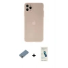 MARSİLYAN™- iPhone 11 Pro Max Kılıf Atlas Minimal Prime - Şeffaf Pasifik Cam Ekran Koruyucu + Metal Kamera Lens Koruma Cam - GD