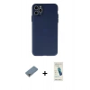 MARSİLYAN™- iPhone 11 Pro Max Kılıf Atlas Minimal Prime - Şeffaf Pasifik Cam Ekran Koruyucu + Metal Kamera Lens Koruma Cam - GD
