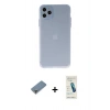 MARSİLYAN™- iPhone 11 Pro Max Kılıf Atlas Minimal Prime - Şeffaf Pasifik Cam Ekran Koruyucu + Metal Kamera Lens Koruma Cam - GD