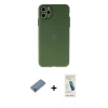 MARSİLYAN™- iPhone 11 Pro Max Kılıf Atlas Minimal Prime - Şeffaf Pasifik Cam Ekran Koruyucu + Metal Kamera Lens Koruma Cam - GD