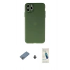 MARSİLYAN™- iPhone 11 Pro Max Kılıf Atlas Minimal Prime - Şeffaf Pasifik Cam Ekran Koruyucu + Shine Kamera Lens Koruma Cam - GS