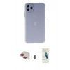 MARSİLYAN™- iPhone 11 Pro Max Kılıf Atlas Minimal Prime - Şeffaf Pasifik Cam Ekran Koruyucu + Pers Alüminyum Kamera Lens - KI