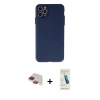 MARSİLYAN™- iPhone 11 Pro Max Kılıf Atlas Minimal Prime - Şeffaf Pasifik Cam Ekran Koruyucu + Pers Alüminyum Kamera Lens - KI