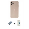 MARSİLYAN™- iPhone 11 Pro Max Kılıf Atlas Minimal Prime - Şeffaf Pasifik Cam Ekran Koruyucu + Metal Kamera Lens Koruma Cam - MR