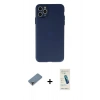 MARSİLYAN™- iPhone 11 Pro Max Kılıf Atlas Minimal Prime - Şeffaf Pasifik Cam Ekran Koruyucu + Metal Kamera Lens Koruma Cam - MR