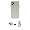 MARSİLYAN™- iPhone 11 Pro Max Kılıf Atlas Minimal Prime - Şeffaf Pasifik Cam Ekran Koruyucu + Pers Alüminyum Kamera Lens - SH
