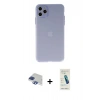 MARSİLYAN™- iPhone 11 Pro Max Kılıf Atlas Minimal Prime - Şeffaf Pasifik Cam Ekran Koruyucu + Pers Alüminyum Kamera Lens - LT