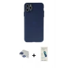 MARSİLYAN™- iPhone 11 Pro Max Kılıf Atlas Minimal Prime - Şeffaf Pasifik Cam Ekran Koruyucu + Pers Alüminyum Kamera Lens - LT