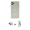 MARSİLYAN™- iPhone 11 Pro Max Kılıf Atlas Minimal Prime - Şeffaf Pasifik Cam Ekran Koruyucu + Pers Alüminyum Kamera Lens - YL