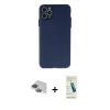 MARSİLYAN™- iPhone 11 Pro Max Kılıf Atlas Minimal Prime - Şeffaf Pasifik Cam Ekran Koruyucu + Pers Alüminyum Kamera Lens - YL
