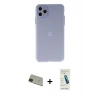 MARSİLYAN™- iPhone 11 Pro Max Kılıf Atlas Minimal Prime - Şeffaf Pasifik Cam Ekran Koruyucu + Rainbow Kamera Lens Koruma Cam - YL