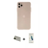 MARSİLYAN™- iPhone 11 Pro Max Kılıf Atlas Minimal Prime - Şeffaf Pasifik Cam Ekran Koruyucu + Rainbow Kamera Lens Koruma Cam - YL