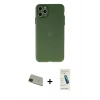 MARSİLYAN™- iPhone 11 Pro Max Kılıf Atlas Minimal Prime - Şeffaf Pasifik Cam Ekran Koruyucu + Rainbow Kamera Lens Koruma Cam - YL