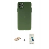 MARSİLYAN™- iPhone 11 Pro Max Kılıf Atlas Minimal Prime - Şeffaf Pasifik Cam Ekran Koruyucu + Renkli Kamera Lens Koruma Cam - MI