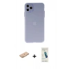 MARSİLYAN™- iPhone 11 Pro Max Kılıf Atlas Minimal Prime - Şeffaf Pasifik Cam Ekran Koruyucu + Renkli Kamera Lens Koruma Cam - TU