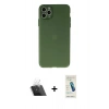 MARSİLYAN™- iPhone 11 Pro Max Kılıf Atlas Minimal Prime - Şeffaf Pasifik Cam Ekran Koruyucu + Kamera Lens Koruma Cam - SF